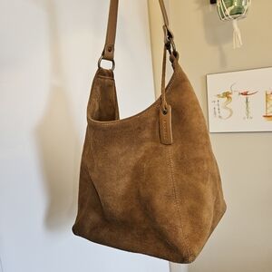 Suede Express Hobo Shoulder Bag Purse
